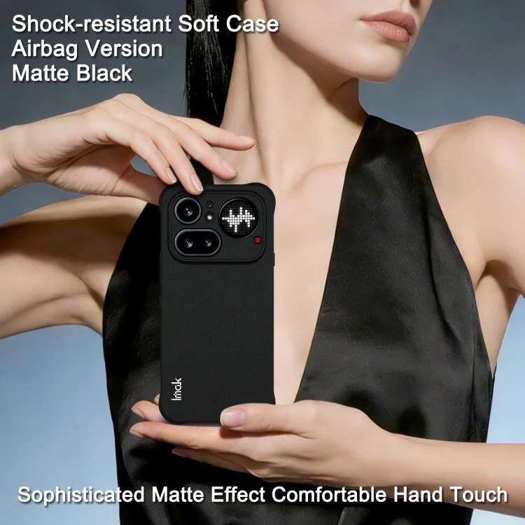 For Nothing Phone 4a Pro imak Shockproof Airbag TPU Phone Case(Matte Black) - Image 3