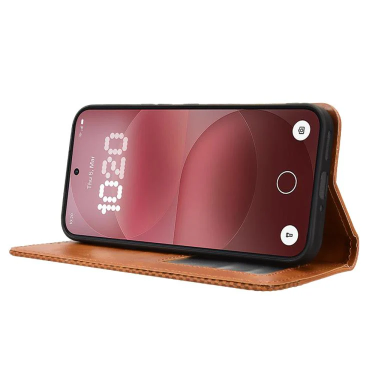 For Nothing Phone 4a Pro Magnetic Buckle Retro Texture Leather Phone Case(Brown) - Image 5