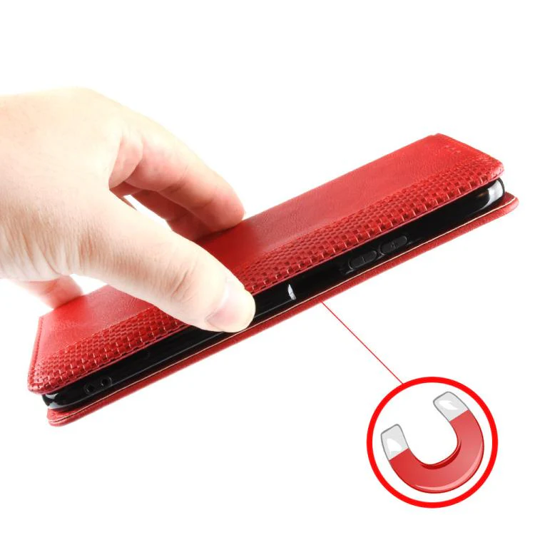 For Nothing Phone 4a Pro Magnetic Buckle Retro Texture Leather Phone Case(Red) - Image 6