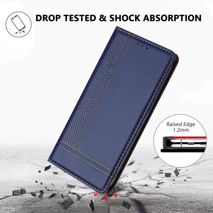 For Nothing Phone 4a Pro Stitching Design Scratch-Resistant Vegan Leather Phone Case(Blue) - Image 7