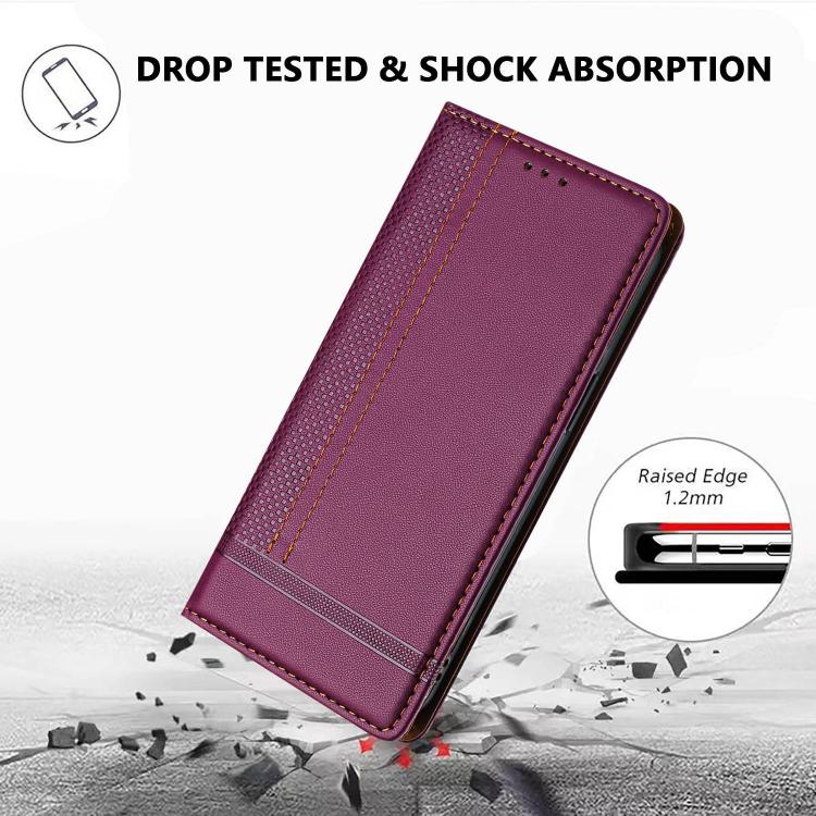 For Nothing Phone 4a Stitching Design Scratch-Resistant Vegan Leather Phone Case(Purple) - Image 7