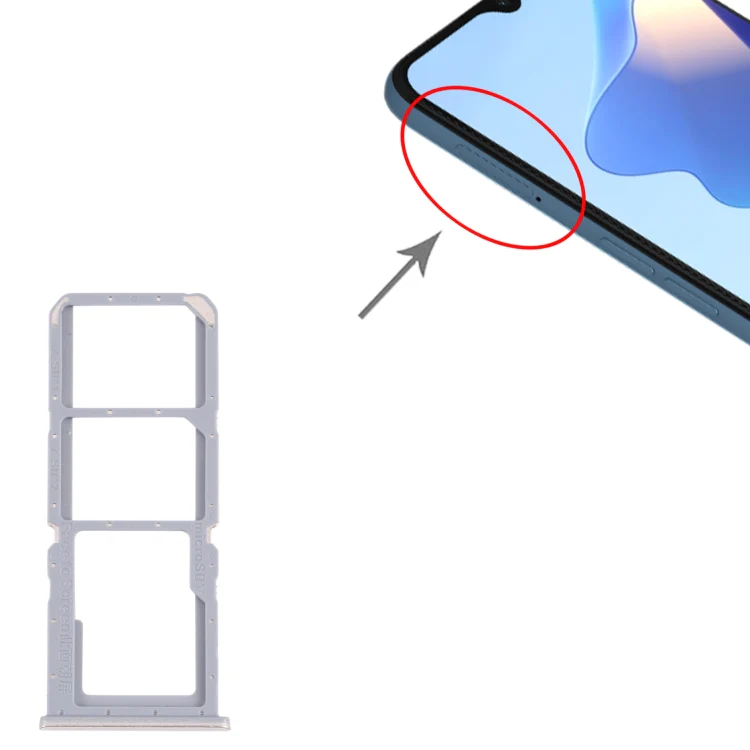 For OPPO A16 / A16S CPH2269 CPH2271  SIM Card Tray + SIM Card Tray + Micro SD Card Tray (Gold) - Image 4