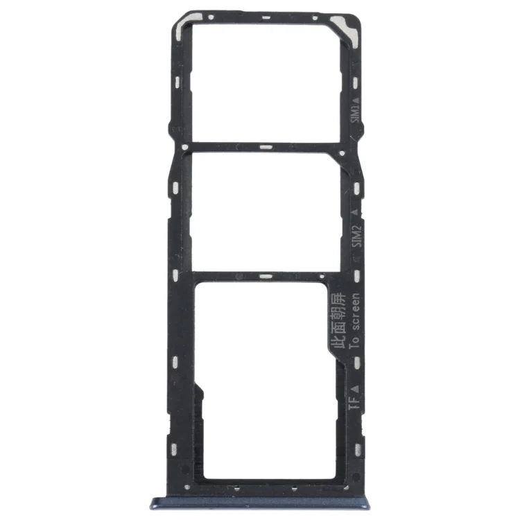 For OPPO A16K SIM Card Tray + SIM Card Tray + Micro SD Card Tray (Black)