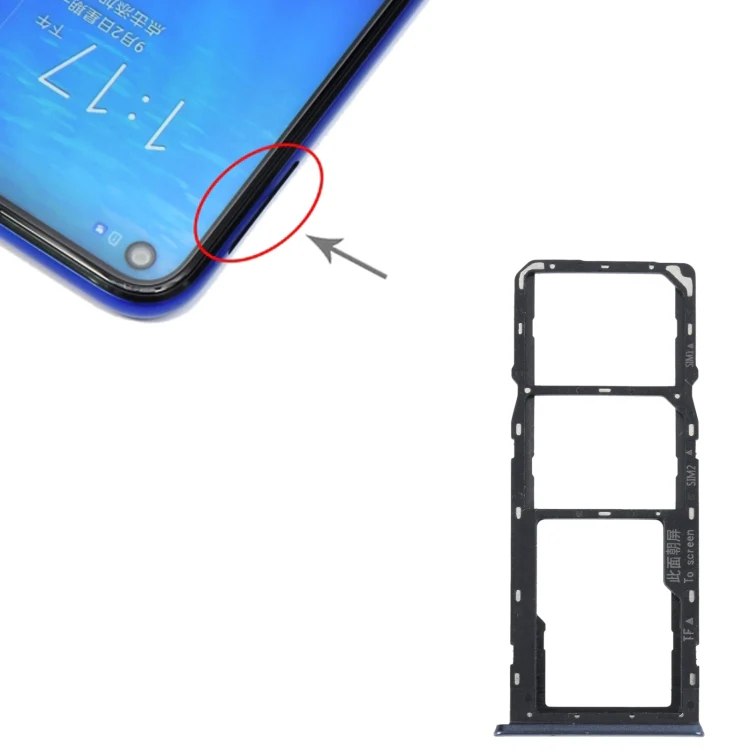 For OPPO A16K SIM Card Tray + SIM Card Tray + Micro SD Card Tray (Black) - Image 4