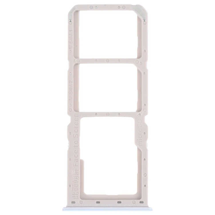 For OPPO A52 4G SIM Card Tray + SIM Card Tray + Micro SD Card Tray (White)