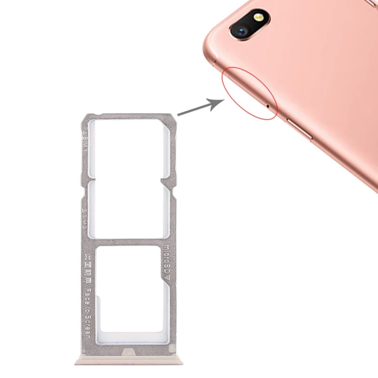 For OPPO A77 2 x SIM Card Tray + Micro SD Card Tray (Rose Gold) - Image 5