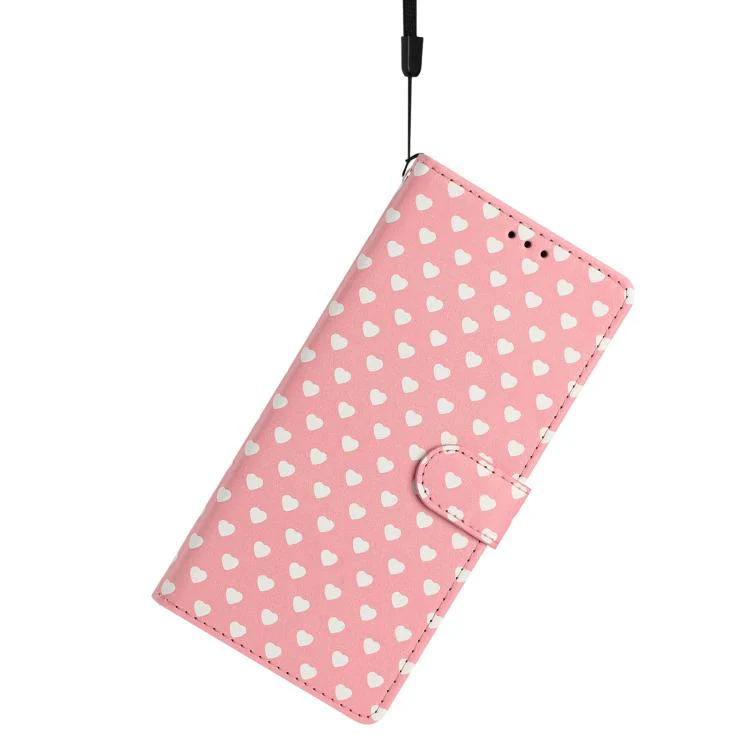 For OPPO Find X9 Hearts Pattern Buckle Vegan Leather Phone Case with Strap(Pink Hearts) - Image 6
