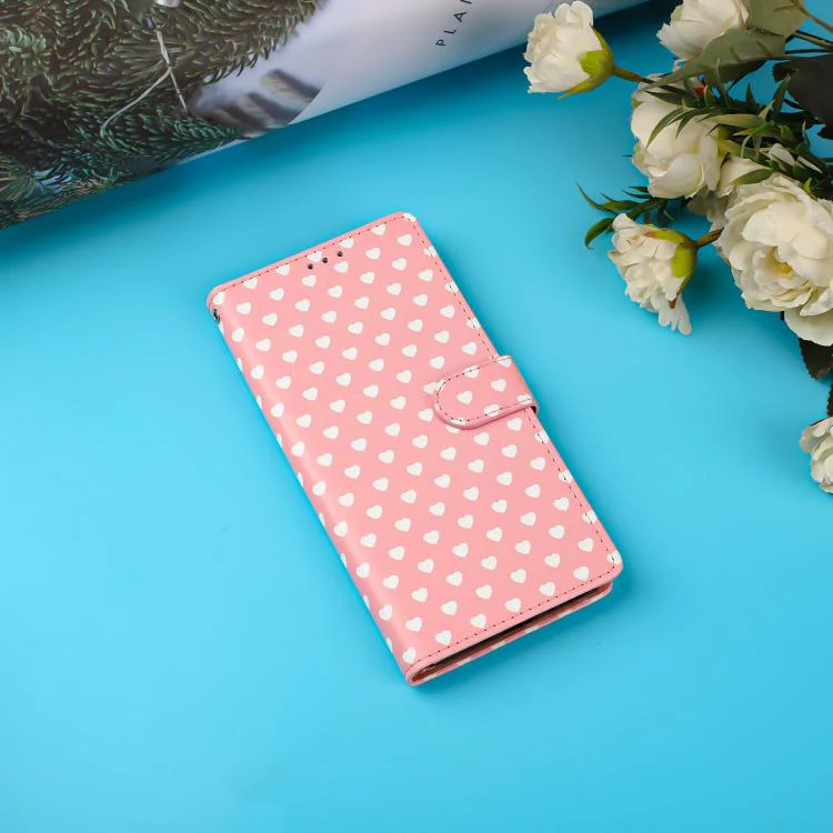 For OPPO Find X9 Hearts Pattern Buckle Vegan Leather Phone Case with Strap(Pink Hearts) - Image 9