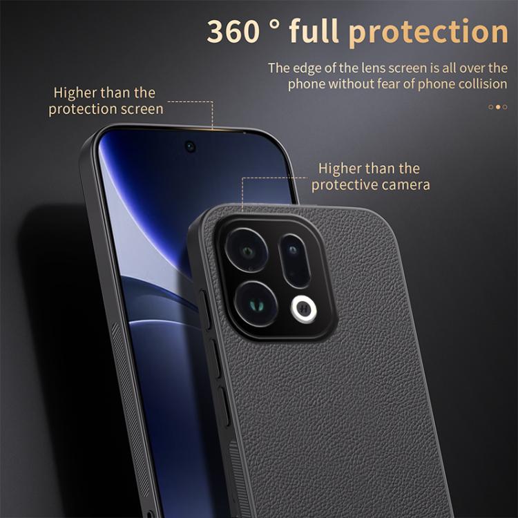 For OPPO Find X9 HUIYI Leather Magnetic Phone Case(Blue) - Image 5