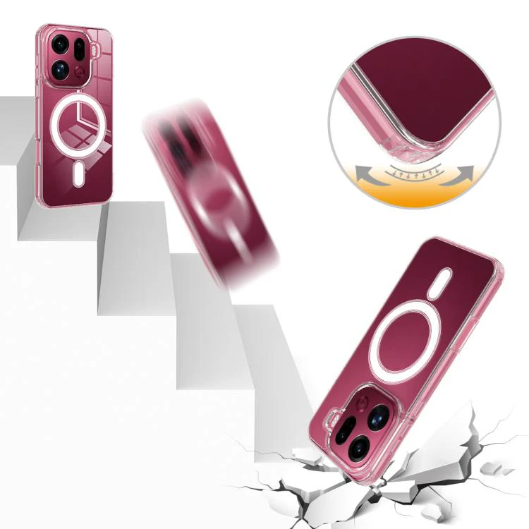 For OPPO Find X9 Pro 5G MagSafe Clear Acrylic PC Hybrid TPU Phone Case(Transparent) - Image 8
