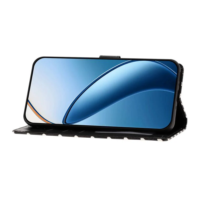 For OPPO Find X9 Pro Hearts Pattern Buckle Vegan Leather Phone Case with Strap(Black Hearts) - Image 5