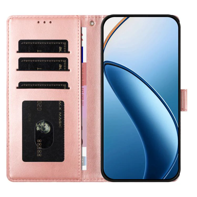 For OPPO Find X9 Pro Hearts Pattern Buckle Vegan Leather Phone Case with Strap(Pink Hearts) - Image 4