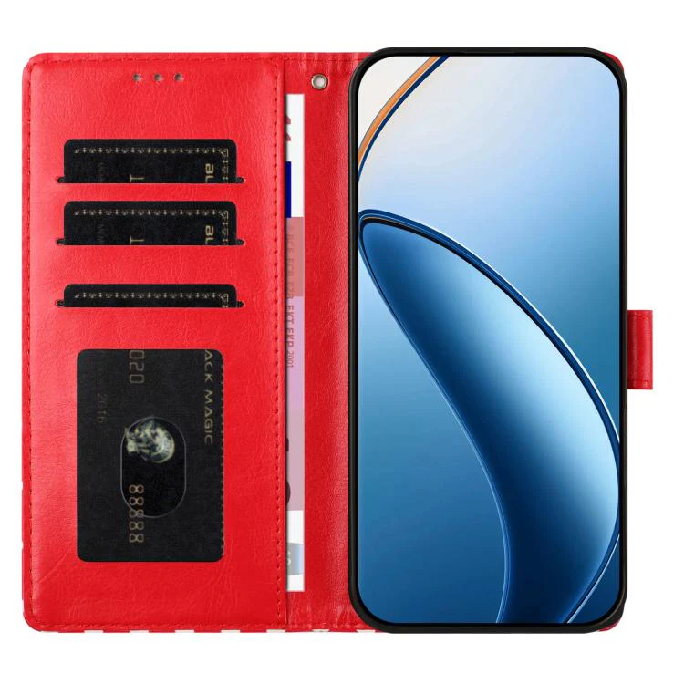 For OPPO Find X9 Pro Hearts Pattern Buckle Vegan Leather Phone Case with Strap(Red Hearts) - Image 4