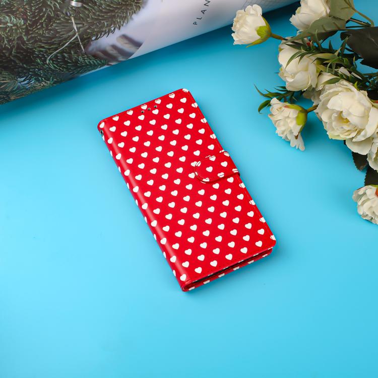 For OPPO Find X9 Pro Hearts Pattern Buckle Vegan Leather Phone Case with Strap(Red Hearts) - Image 9