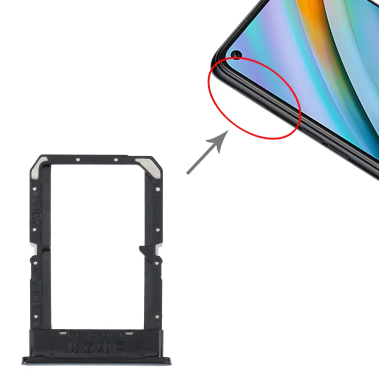 For OPPO K10 4G SIM Card Tray + SIM Card Tray (Black) - Image 4