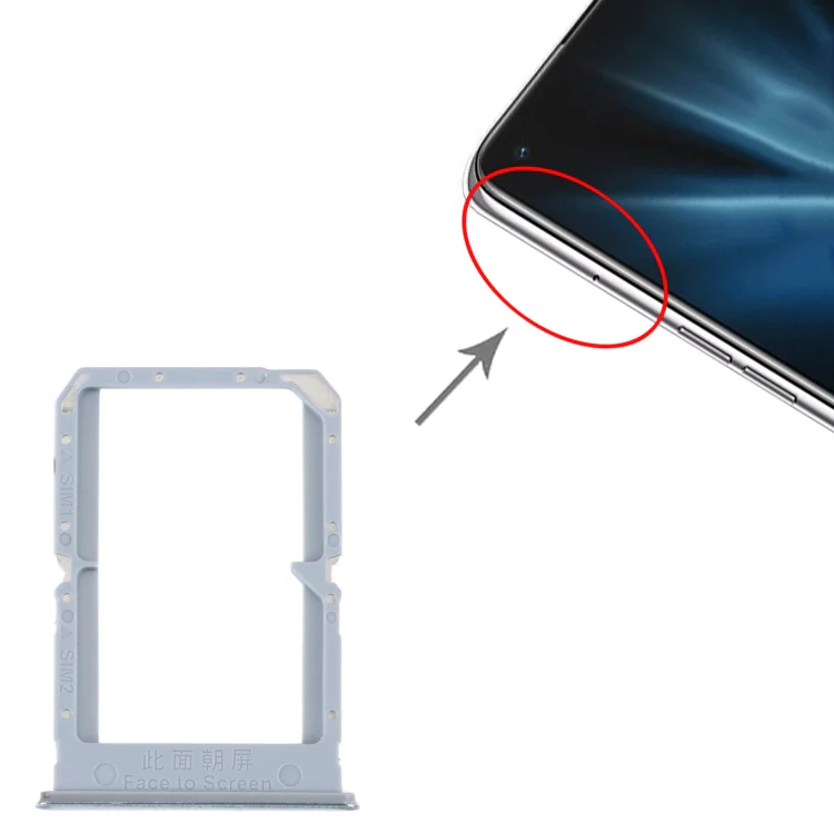 For OPPO K9 SIM Card Tray + SIM Card Tray (Silver) - Image 4