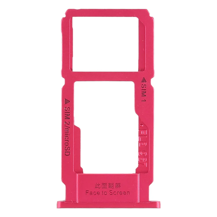 For OPPO R11s SIM Card Tray + SIM Card Tray / Micro SD Card Tray (Red) - Image 2