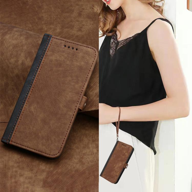 For OPPO Reno15 5G Global Side Buckle Double Fold Hand Strap Leather Phone Case(Brown) - Image 8