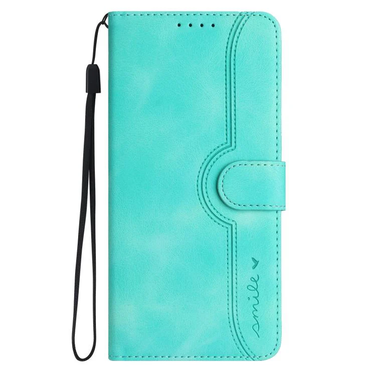For OPPO Reno15 Pro 5G Global Heart Pattern Skin Feel Leather Phone Case(Light Blue) - Image 2