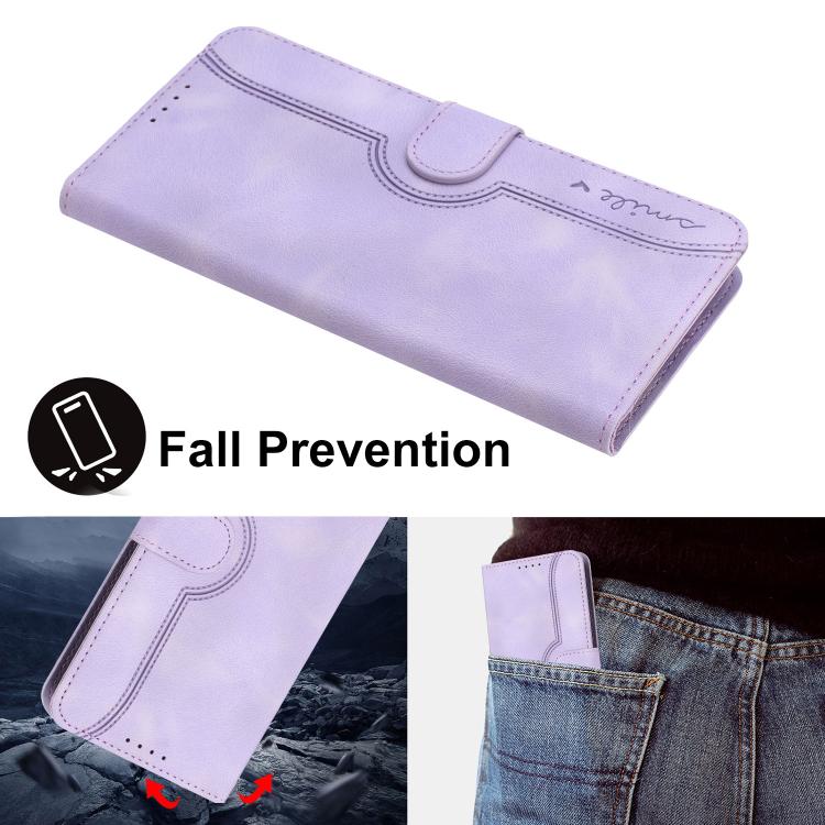 For OPPO Reno15 Pro 5G Global Heart Pattern Skin Feel Leather Phone Case(Purple) - Image 6