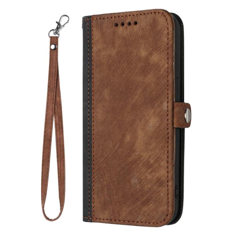 For OPPO Reno15 Pro 5G Global Side Buckle Double Fold Hand Strap Leather Phone Case(Brown) - Image 2