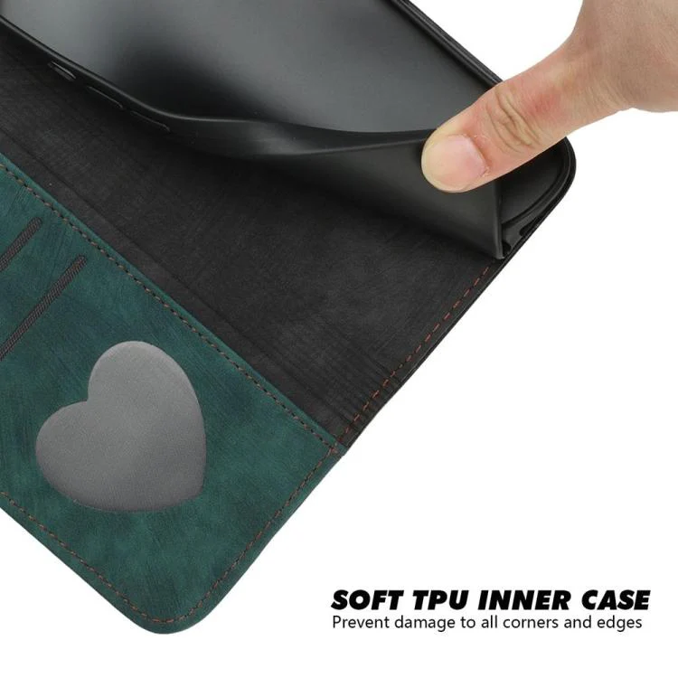 For OPPO Reno15 Pro 5G Global Side Buckle Double Fold Hand Strap Leather Phone Case(Dark Green) - Image 5