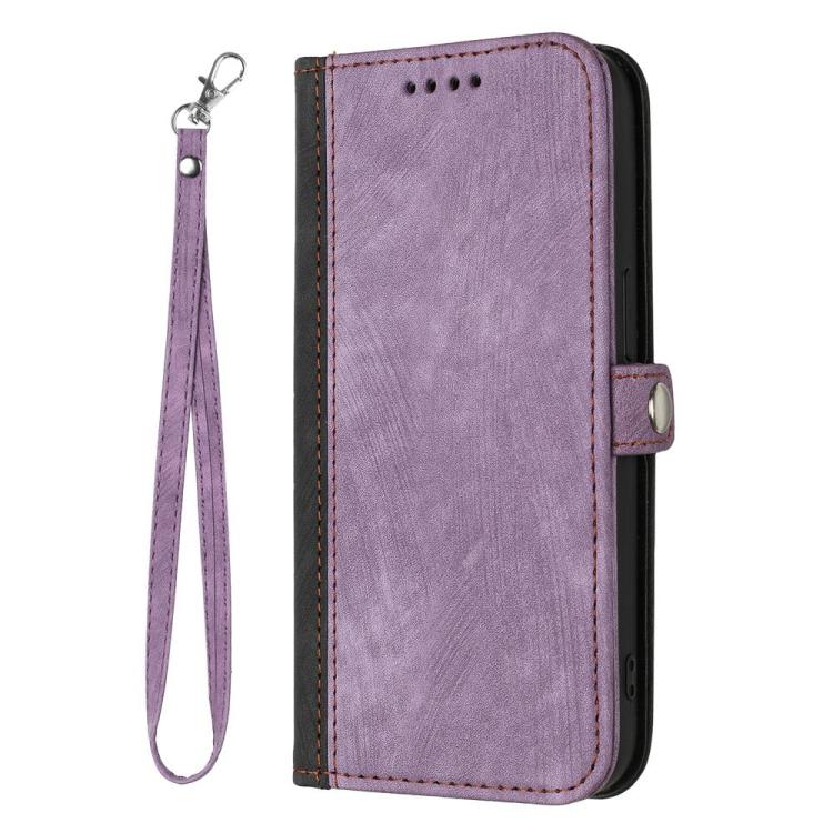 For OPPO Reno15 Pro 5G Global Side Buckle Double Fold Hand Strap Leather Phone Case(Purple) - Image 2