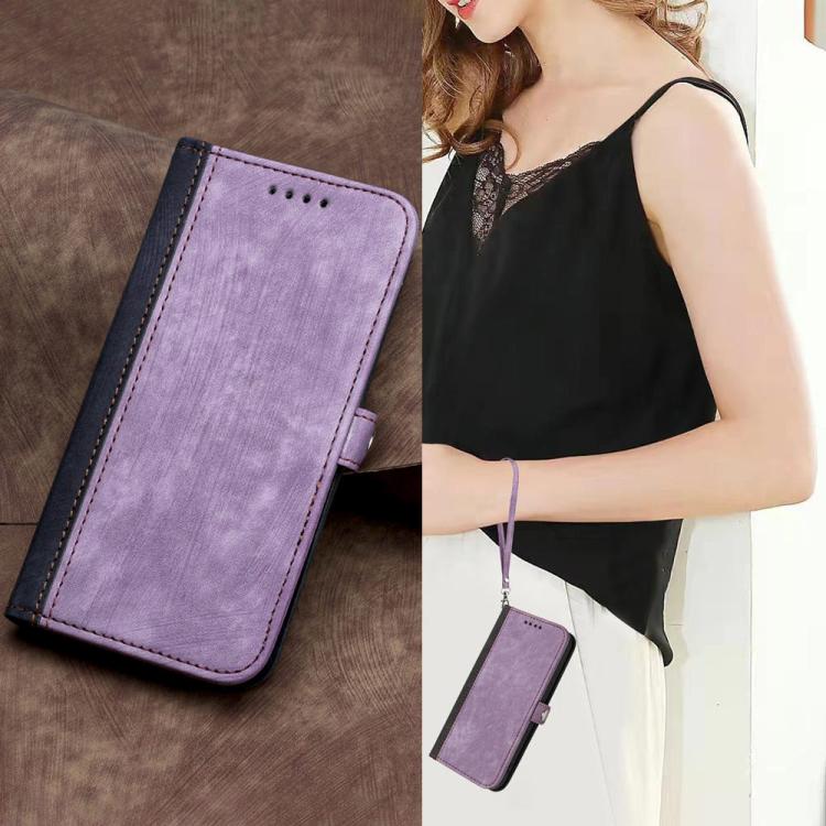 For OPPO Reno15 Pro 5G Global Side Buckle Double Fold Hand Strap Leather Phone Case(Purple) - Image 8