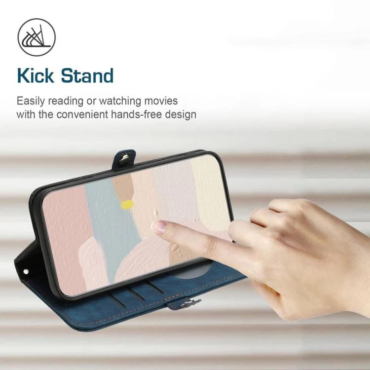 For OPPO Reno15 Pro 5G Global Side Buckle Double Fold Hand Strap Leather Phone Case(Royal) - Image 7