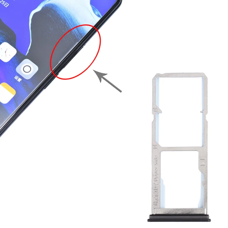 For OPPO Reno2 Z/Reno2 F  SIM Card Tray + SIM Card Tray + Micro SD card tray (Blue) - Image 4