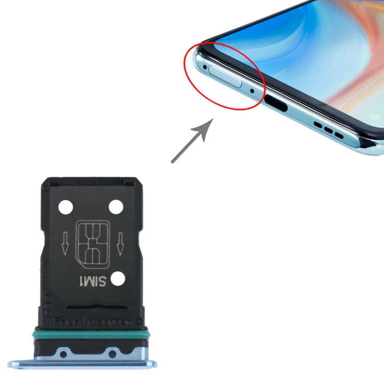 For OPPO Reno4 Pro 5G  SIM Card Tray + SIM Card Tray (Blue) - Image 4