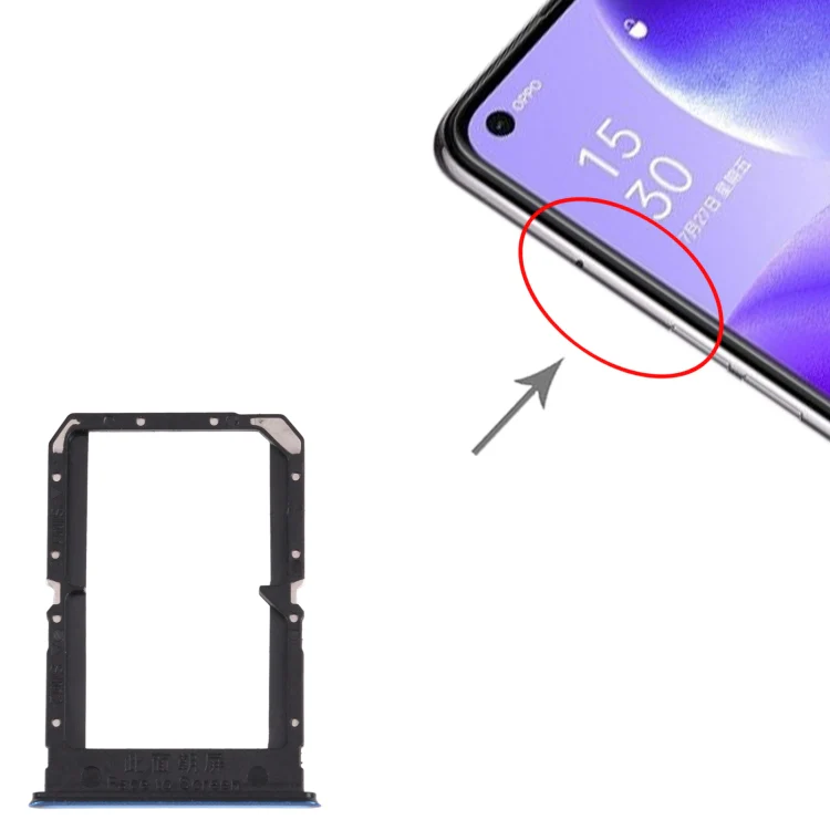 For OPPO Reno5 5G / Find X3 Lite PEGM00 PEGT00 CPH2145  SIM Card Tray + SIM Card Tray(Blue) - Image 4
