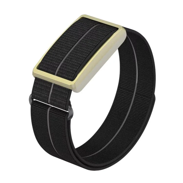 For Polar Loop xDfind Metal Round Buckle Feather Yarn Breathable Nylon Loop Watch Band, Size:L Wrist Circumference 170-235mm(Black)