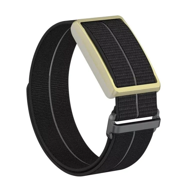 For Polar Loop xDfind Metal Square Buckle Feather Yarn Breathable Nylon Loop Watch Band, Size:L Wrist Circumference 170-235mm(Black)