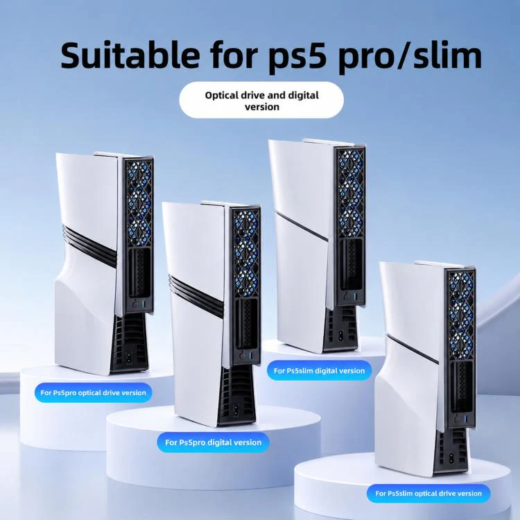 For PS5 Pro/PS5 Slim Rear Temperature-Controlled Cooling Fan Slim Consoles with RGB Lighting - Image 6