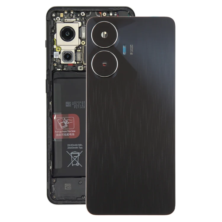 For Realme C55 Original Battery Back Cover with Camera Lens Frame(Black)