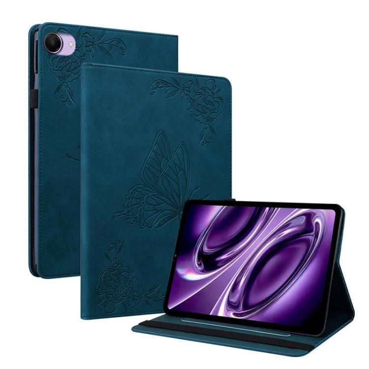 For Redmi K Pad 2 8.8 inch 2026 Butterfly Flower Embossed Leather Tablet Case(Blue)