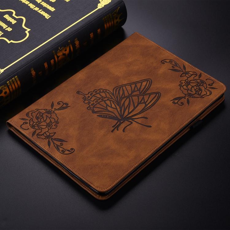 For Redmi K Pad 2 8.8 inch 2026 Butterfly Flower Embossed Leather Tablet Case(Brown) - Image 2