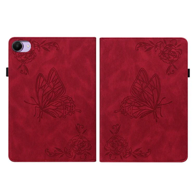 For Redmi K Pad 2 8.8 inch 2026 Butterfly Flower Embossed Leather Tablet Case(Red) - Image 3