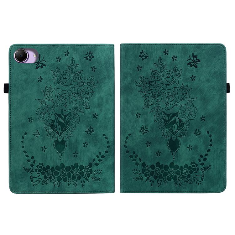 For Redmi K Pad 2 8.8 inch 2026 Butterfly Rose Embossed Leather Tablet Case(Green) - Image 2