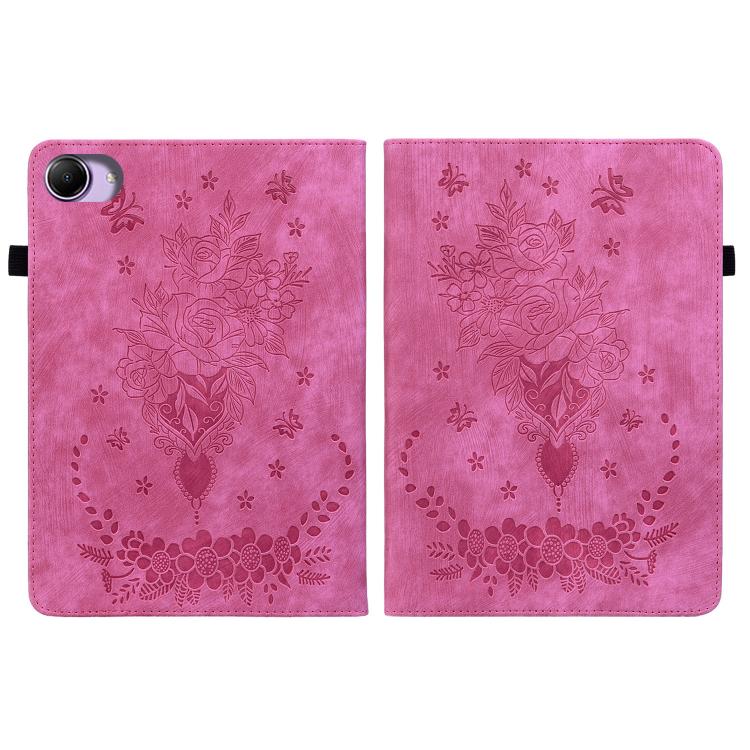 For Redmi K Pad 2 8.8 inch 2026 Butterfly Rose Embossed Leather Tablet Case(Rose Red) - Image 2