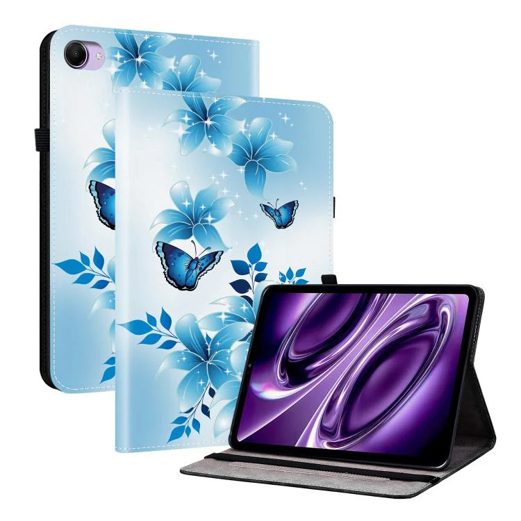 For Redmi K Pad 2 8.8 inch 2026 Crystal Texture Colored Drawing Leather Tablet Case(Blue Butterflies)