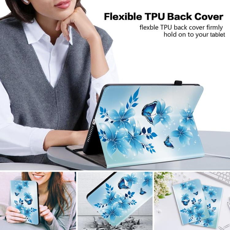 For Redmi K Pad 2 8.8 inch 2026 Crystal Texture Colored Drawing Leather Tablet Case(Blue Butterflies) - Image 6