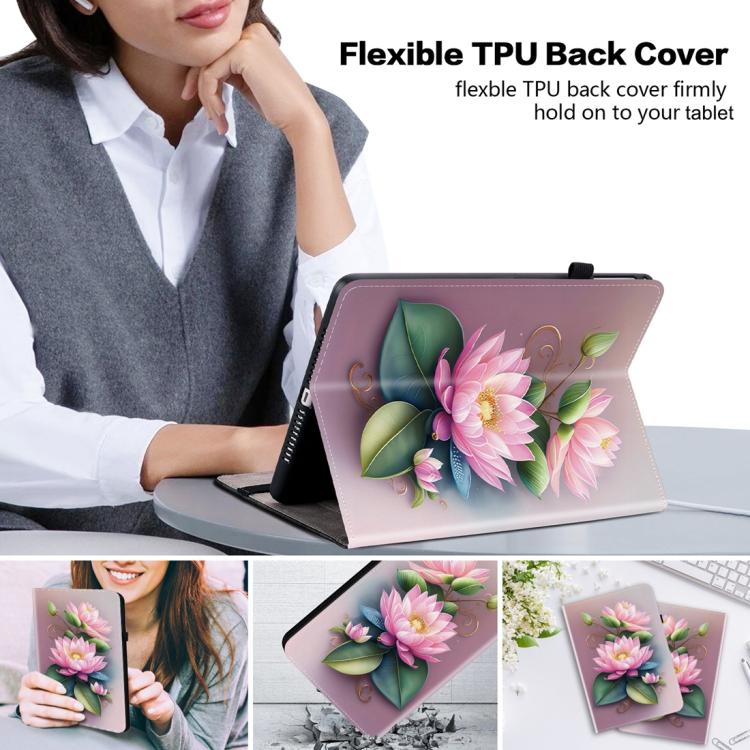For Redmi K Pad 2 8.8 inch 2026 Crystal Texture Colored Drawing Leather Tablet Case(Lotus) - Image 6
