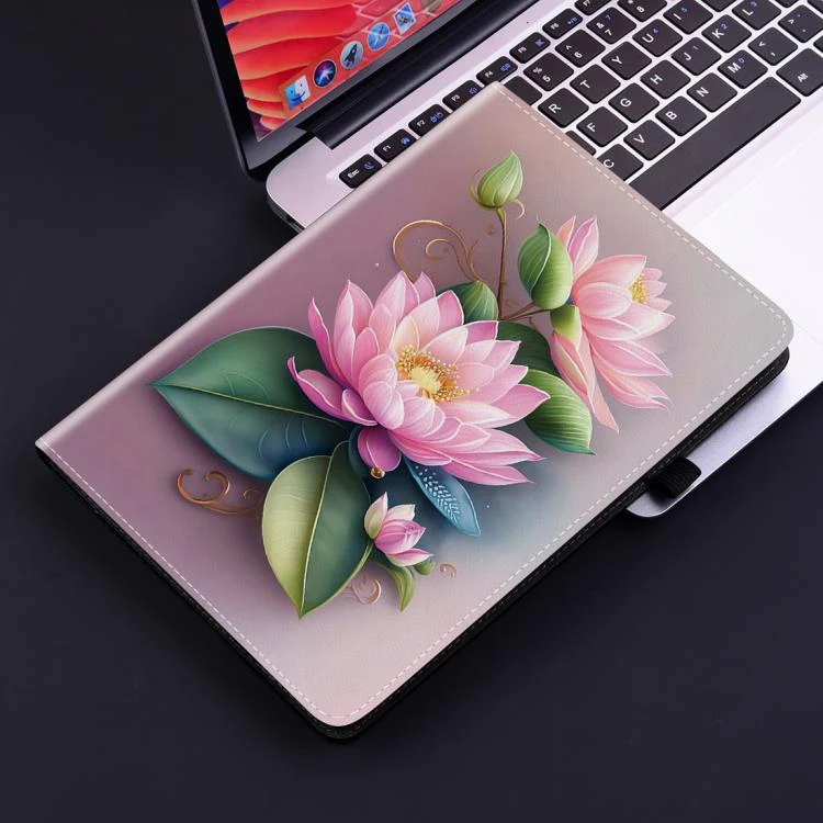 For Redmi K Pad 2 8.8 inch 2026 Crystal Texture Colored Drawing Leather Tablet Case(Lotus) - Image 7