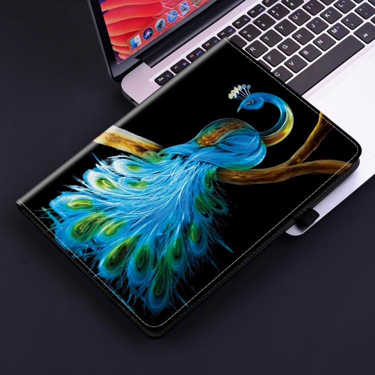 For Redmi K Pad 2 8.8 inch 2026 Crystal Texture Colored Drawing Leather Tablet Case(Peacock) - Image 7