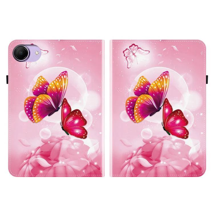 For Redmi K Pad 2 8.8 inch 2026 Crystal Texture Colored Drawing Leather Tablet Case(Pink Butterflies) - Image 2