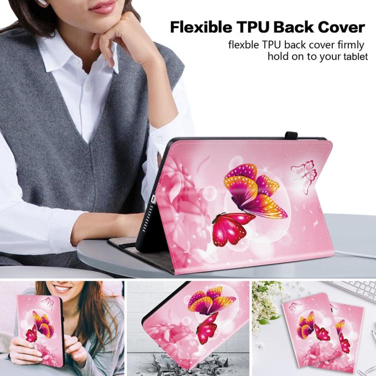 For Redmi K Pad 2 8.8 inch 2026 Crystal Texture Colored Drawing Leather Tablet Case(Pink Butterflies) - Image 6