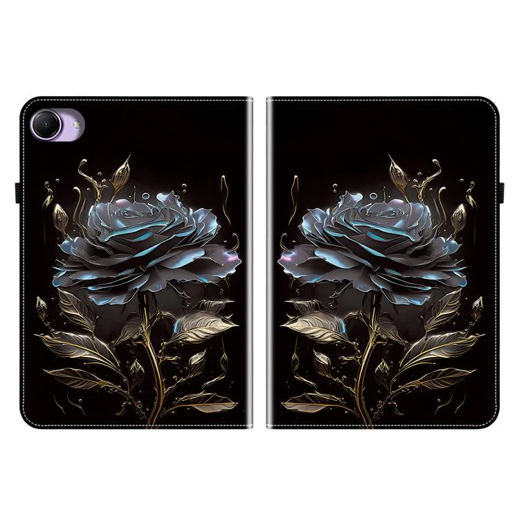 For Redmi K Pad 2 8.8 inch 2026 Crystal Texture Painted Leather Tablet Case(Black Rose) - Image 2
