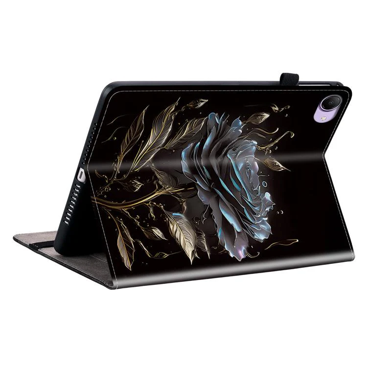 For Redmi K Pad 2 8.8 inch 2026 Crystal Texture Painted Leather Tablet Case(Black Rose) - Image 3